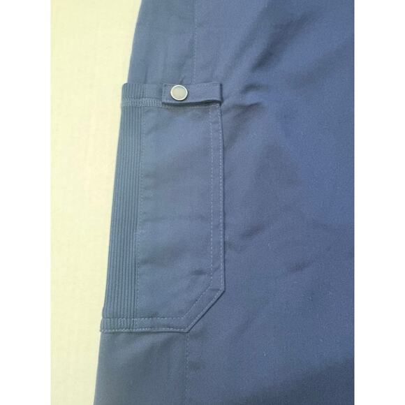 Med Couture Womens Touch Yoga Scrub Pants Navy Blue Size Medium TALL Nursing 33" - Picture 7 of 9